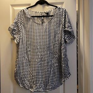 Black and white blouse